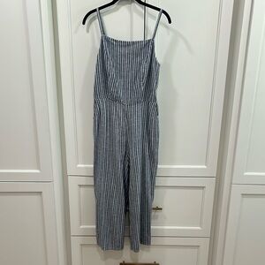 NWT  cropped striped Jumpuit